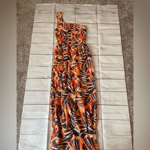 NWOT Women's Nine West One Shoulder Floral Maxi Dress